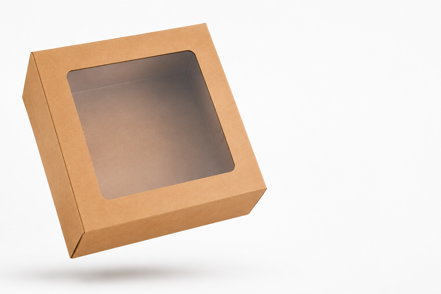 8×8×4 Inch Cake Box with Clear Window – White & Brown Kraft Options