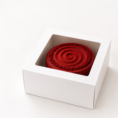 10×10×4 White Kraft Cake Box with Clear Window | The Box Agent